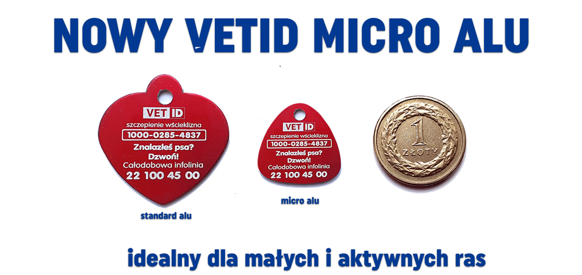 Miniaturowy identyfikator aluminiowy