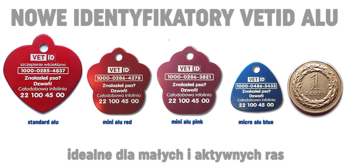 Miniaturowy identyfikator aluminiowy