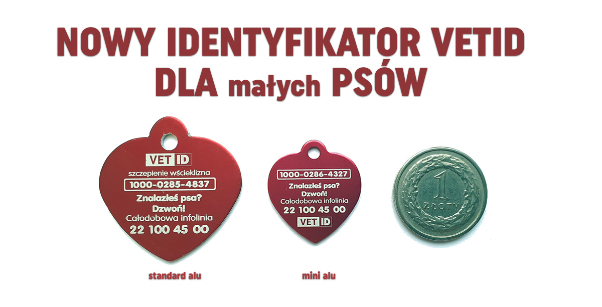 Miniaturowy identyfikator aluminiowy